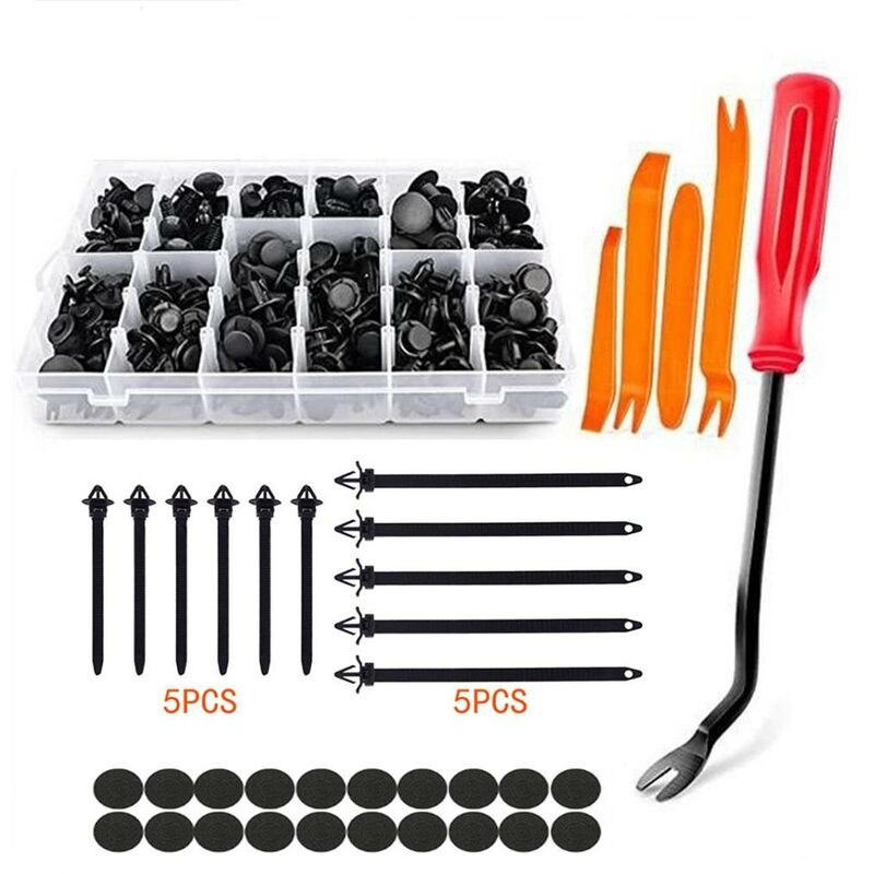 Yoouyida - 240 Pièces Rivet Clips Auto Plastique Nylon Universal, Clips Agrafes Voiture Rivets Fixation, Rivet Carrosserie Garniture Clips pour Auto