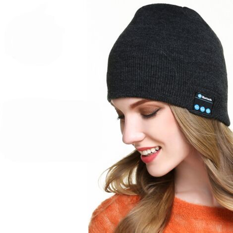 yoouyida Bonnet Bluetooth Cadeaux Homme Original, Unisexe Music Doux Lavable Hiver Bonnet Bluetooth Chapeau Cadeau Noël Haut Parleurs Stéréo HD Microphone Intégré, pour Sports Ski Randonnée Camping