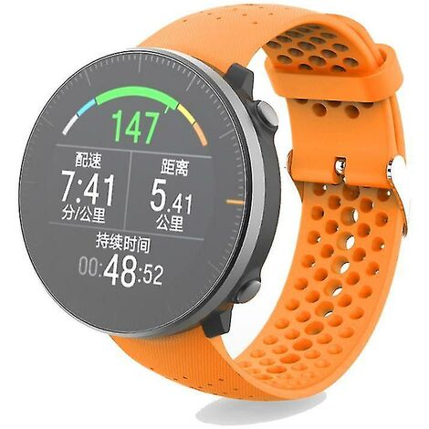 yoouyida Bracelet de montre de sport en silicone souple unisexe pour montre Polar Vantage M (costbuy) orange