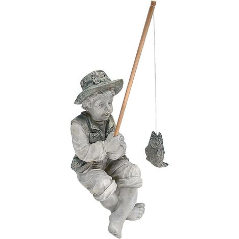 yoouyida Frédéric Le Petit Pêcheur d'Avignon Statue Pêcheur Pour Jardin, 13 Cm, Polyrésine, Deux Tons De Pierre Betterlifefg