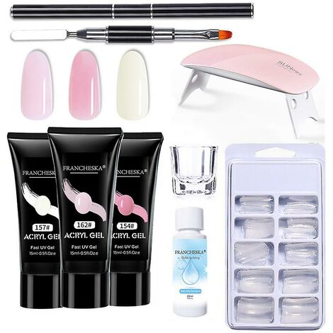 yoouyida Outils de manucure Acrylique Poly Extension Nail Gel Nail Kits Gel Pour La Construction De Vernis À Ongles Builder Nail Gel Kit Manucure Set Nail Extension Tool Ns2
