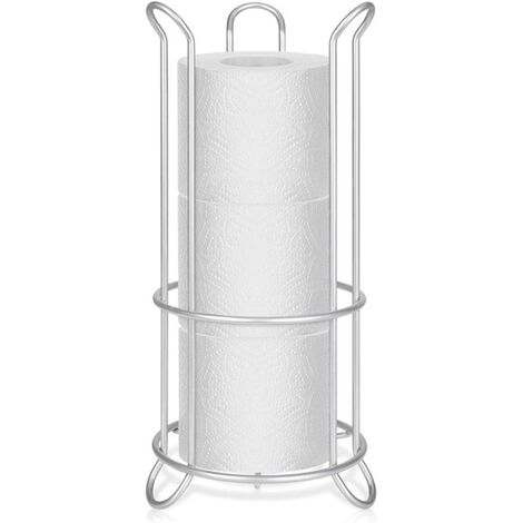 yoouyida porte papier toilette – dérouleur papier toilette élégant en métal –idéal pour rangement salle de bain（Argent）