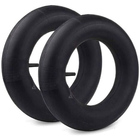 yoouyida Tire de brouette en caoutchouc solide avec essieu, 4,80 4,00-8 pneu de secours, 100 kg de capacité, noir plat, paquet de 2
