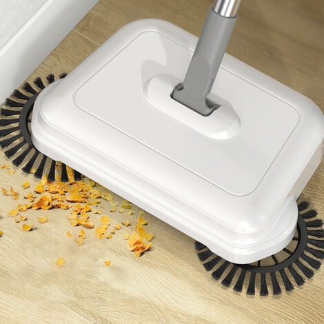 Yorade-barredora manual todo en uno, máquina de barrido mágico, conjunto de productos de limpieza para el hogar, recogedor de escoba de acero inoxidable,White,CHINA