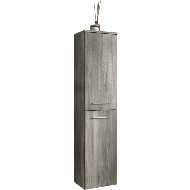 Ebuy24 - York armoire de salle de bain accroché au mur 1 porte enfumé.