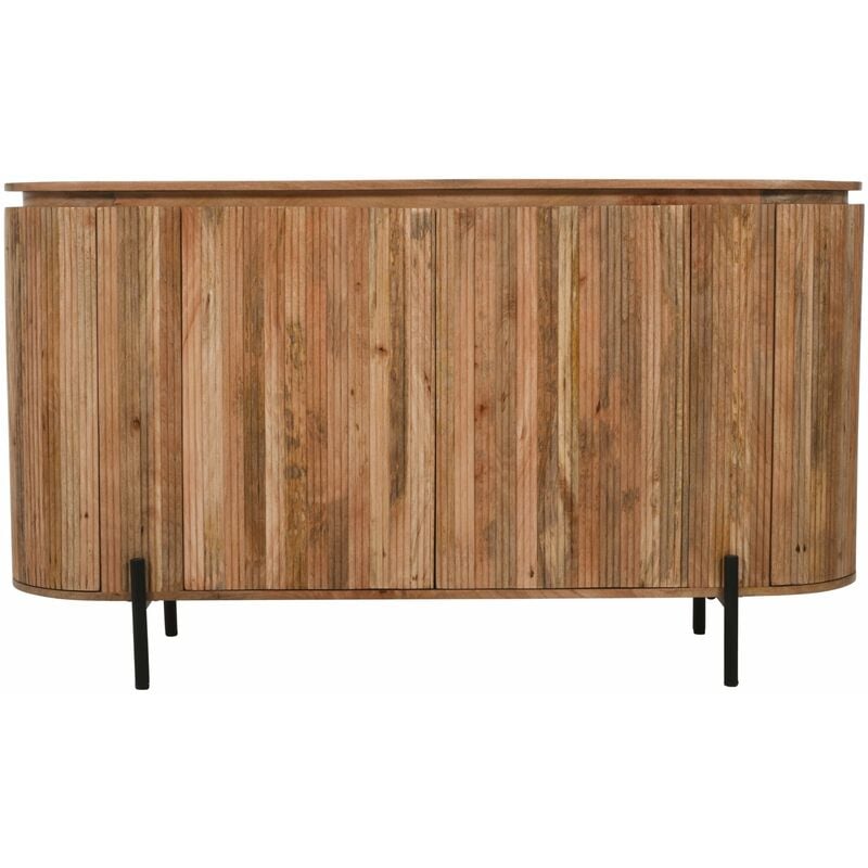 York Solid Wood Sideboard With Metal Legs