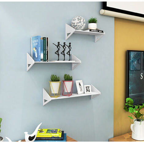 YORKING 3-teiliges schwebendes Wandregal Set 25/30/40 cm Dekorative Regale für Küche, Badezimmer, Wohnzimmer, Schlafzimmer, Büro, Wäscherei, Home Organisation