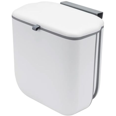 YORKING Bio-Abfalleimer mit Deckel, 10 l, faltbarer Küchen-Caddy zum Aufhängen, Wandmontage unter der Spüle, Mülleimer für Schranktür, Schrank, Badezimmer, Wohnmobil, Wohnmobil