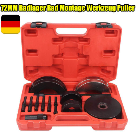 YORKING Radlager Werkzeug Set 72mm - Metall Radlager Abzieher mit Druckplatte (8 Bohrungen), 122x122x18mm, Professionelles Montagewerkzeug für Radnabe und Lagerwechsel