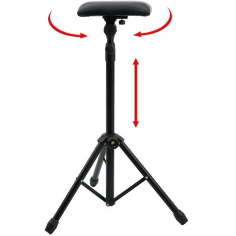 YORKING Tattoo Armauflage Armlehne Armstütze 65-125cm Transportable Beinauflage Verstellbar Rutschfeste Gummifüße für Studios Oder Tattoo