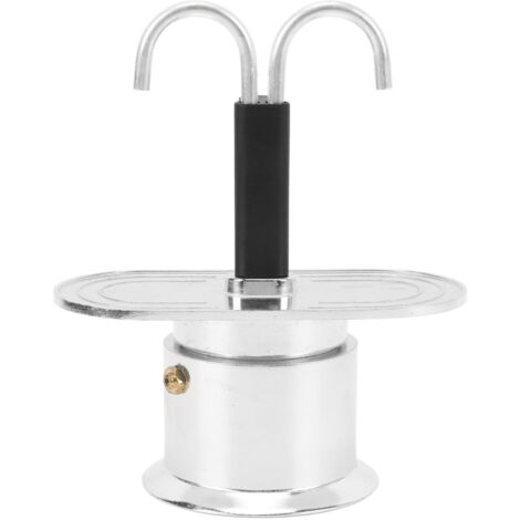 Yosoo Health Gear Aluminium-Espressokanne, Espressomaschine, Perkolator, klassische italienische Moka-Maschine für kubanischen Kaffee, Mini-Doppelmaschine, tragbar, Edelstahl, Vespresso.