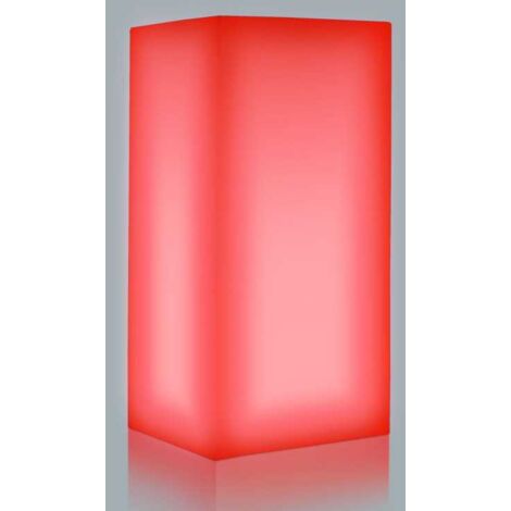 Youcube Top Rouge Lumineux en Polymère Monacis - L40Xl40XH80 cm