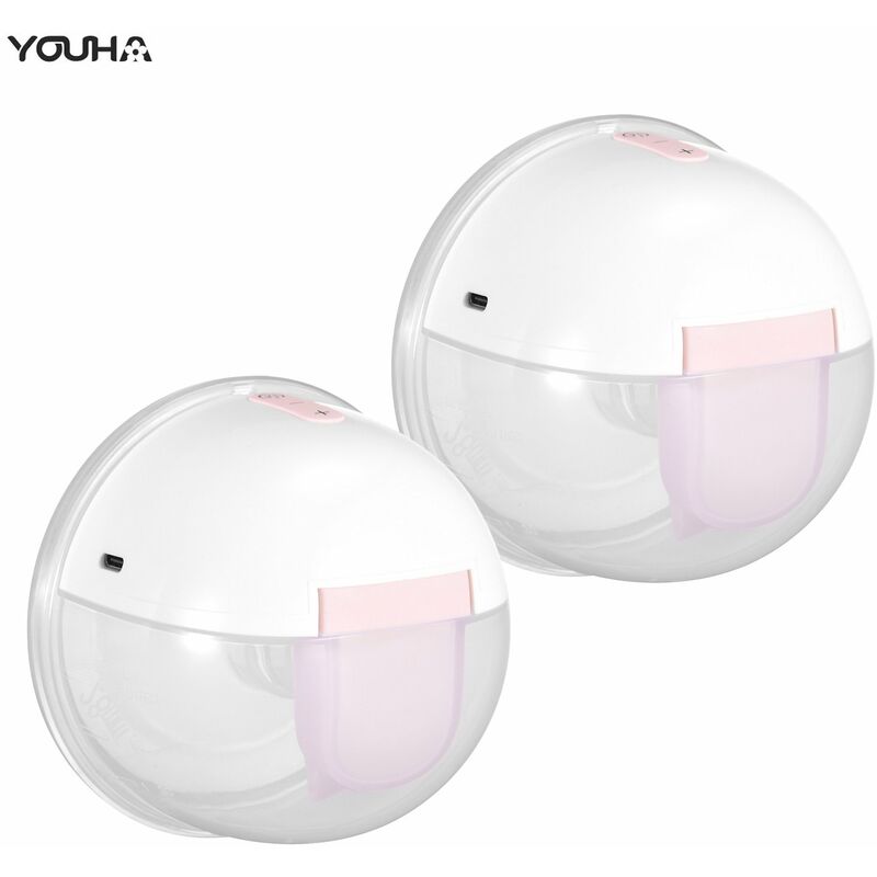 

YH-7006 2 paquetes de extractor de leche electrico portatil de manos libres Extractor de leche invisible silencioso 3 modos 9 niveles de succion con