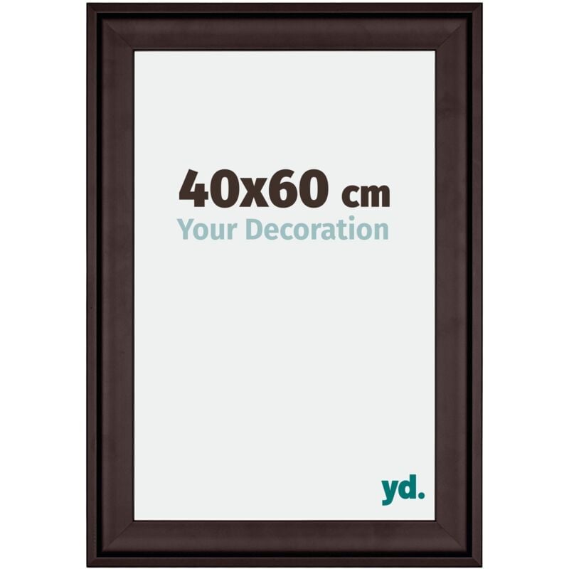 Yd. - Your Decoration - 40x60 cm - Cadres en Bois avec Verre acrylique - Anti-Reflet - Excellente Qualité - Brun - Cadre Decoration Murale