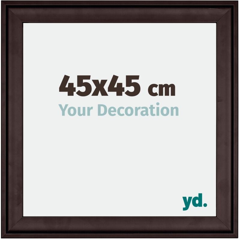 Yd. - Your Decoration - 45x45 cm - Cadres en Bois avec Verre acrylique - Anti-Reflet - Excellente Qualité - Brun - Cadre Decoration Murale