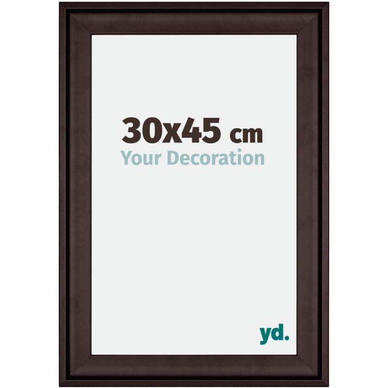 Yd. - Your Decoration - 30x45 cm - Cadres en Bois avec Verre acrylique - Anti-Reflet - Excellente Qualité - Brun - Cadre Decoration Murale