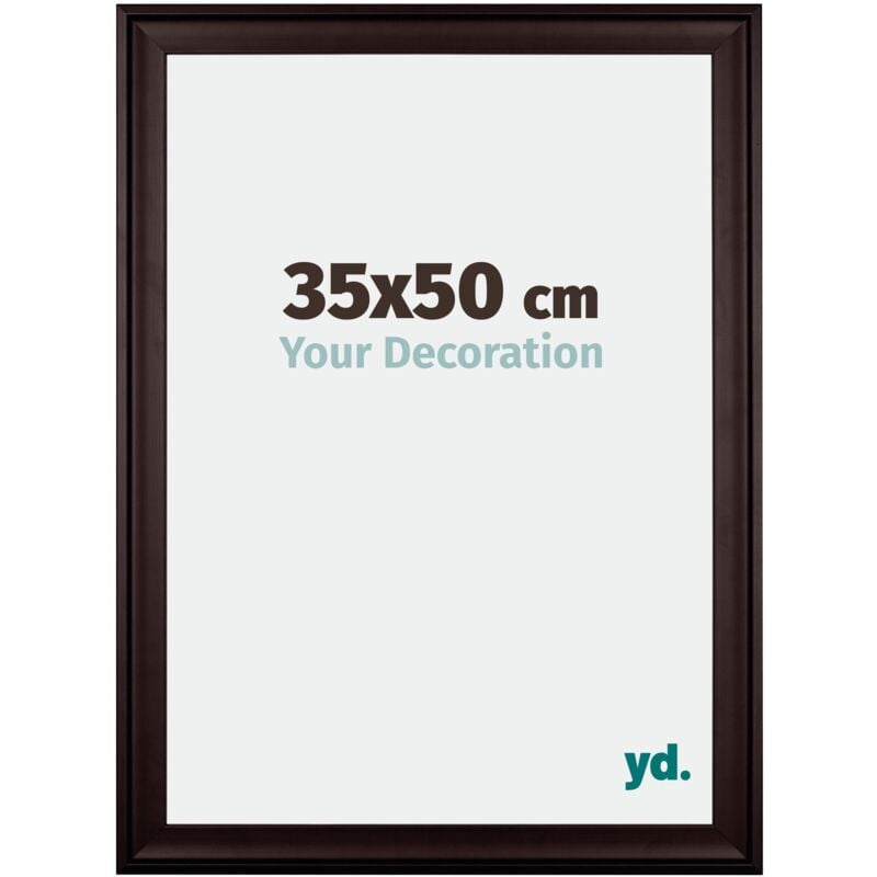 Yd. - Your Decoration - 35x50 cm - Cadres en Bois avec Verre acrylique - Anti-Reflet - Excellente Qualité - Brun - Cadre Decoration Murale