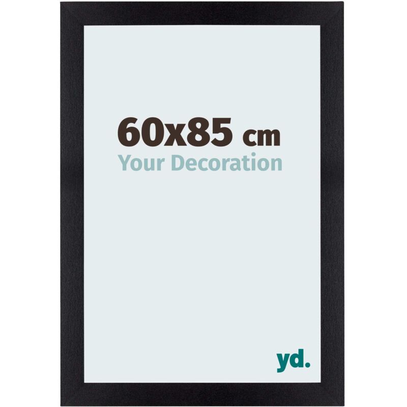 Yd. - Your Decoration - 60x85 cm - Cadres Photo en mdf Avec Verre acrylique - Anti-Reflet - Excellente Qualité - Noir Mat - Cadre Decoration Murale