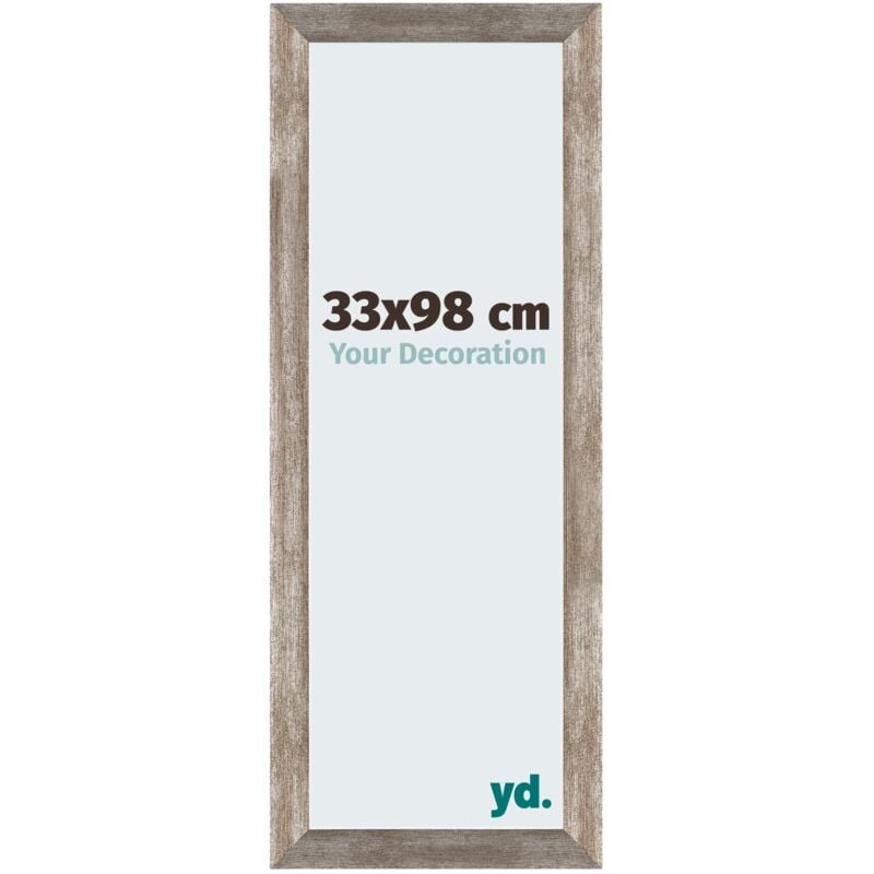 Yd. - Your Decoration - 33x98 cm - Cadres Photo en mdf Avec Verre acrylique - Anti-Reflet - Excellente Qualité - Métal Vintage - Cadre Decoration