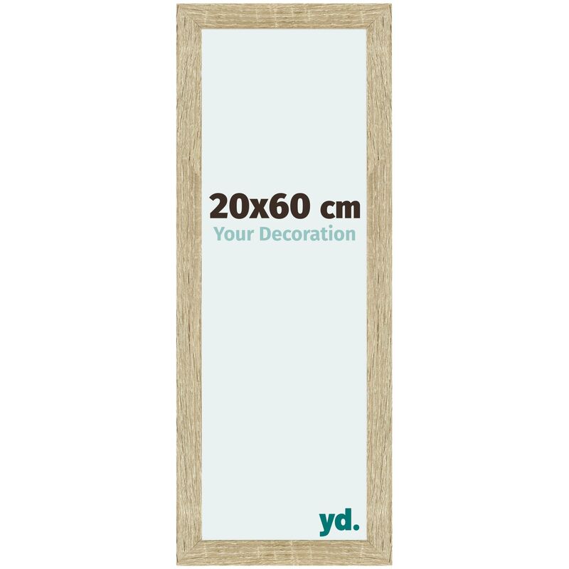 Your Decoration - 20x60 cm - Cadres Photo en MDF Avec Verre acrylique - Anti-Reflet - Excellente Qualité - Chêne Sonoma - Cadre Decoration Murale