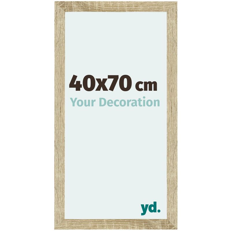 Your Decoration - 40x70 cm - Cadres Photo en MDF Avec Verre acrylique - Anti-Reflet - Excellente Qualité - Chêne Sonoma - Cadre Decoration Murale