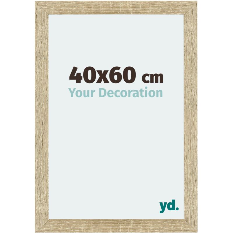 Your Decoration - 40x60 cm - Cadres Photo en MDF Avec Verre acrylique - Anti-Reflet - Excellente Qualité - Chêne Sonoma - Cadre Decoration Murale