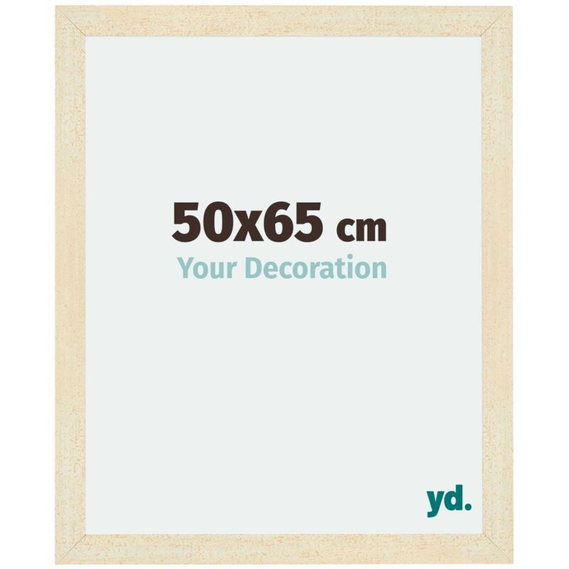 Your Decoration - 50x65 cm - Cadres Photo en MDF Avec Verre acrylique - Anti-Reflet - Excellente Qualité - Sable Patiné - Cadre Decoration Murale
