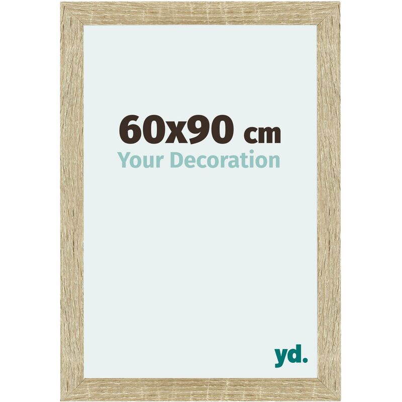 Your Decoration - 60x90 cm - Cadres Photo en MDF Avec Verre acrylique - Anti-Reflet - Excellente Qualité - Chêne Sonoma - Cadre Decoration Murale