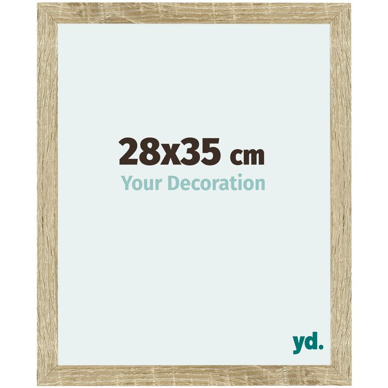 Your Decoration - 28x35 cm - Cadres Photo en MDF Avec Verre acrylique - Anti-Reflet - Excellente Qualité - Chêne Sonoma - Cadre Decoration Murale