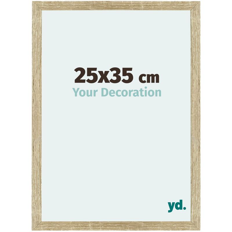 Your Decoration - 25x35 cm - Cadres Photo en MDF Avec Verre acrylique - Anti-Reflet - Excellente Qualité - Chêne Sonoma - Cadre Decoration Murale