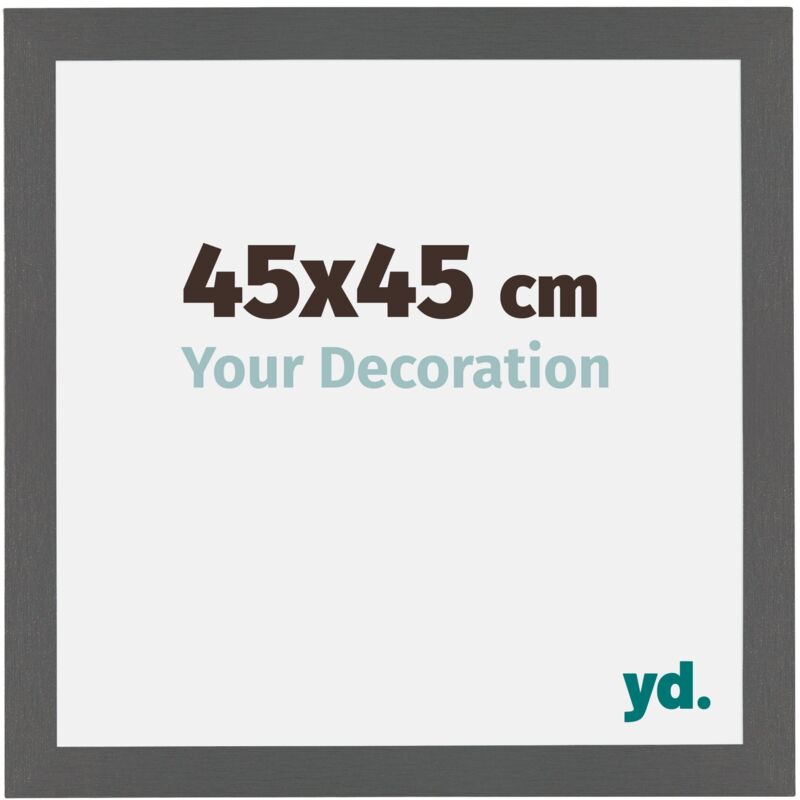 Yd. - Your Decoration - 45x45 cm - Cadres Photo en mdf Avec Verre acrylique - Anti-Reflet - Excellente Qualité - Anthracite - Cadre Decoration Murale