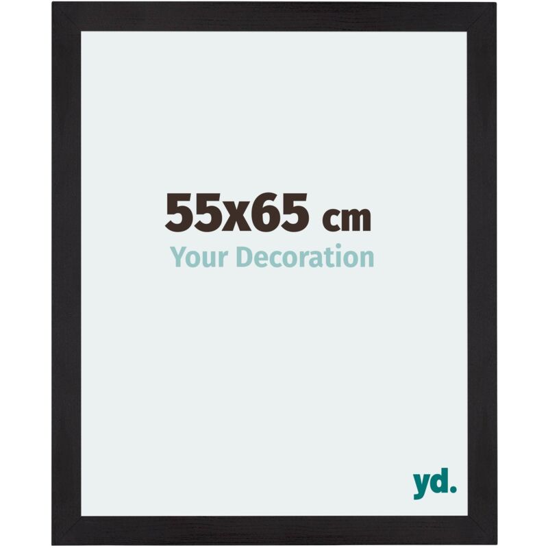 Your Decoration - 55x65 cm - Cadres Photo en mdf Avec Verre acrylique - Anti-Reflet - Excellente Qualité - Noir Grain de Bois - Cadre Decoration