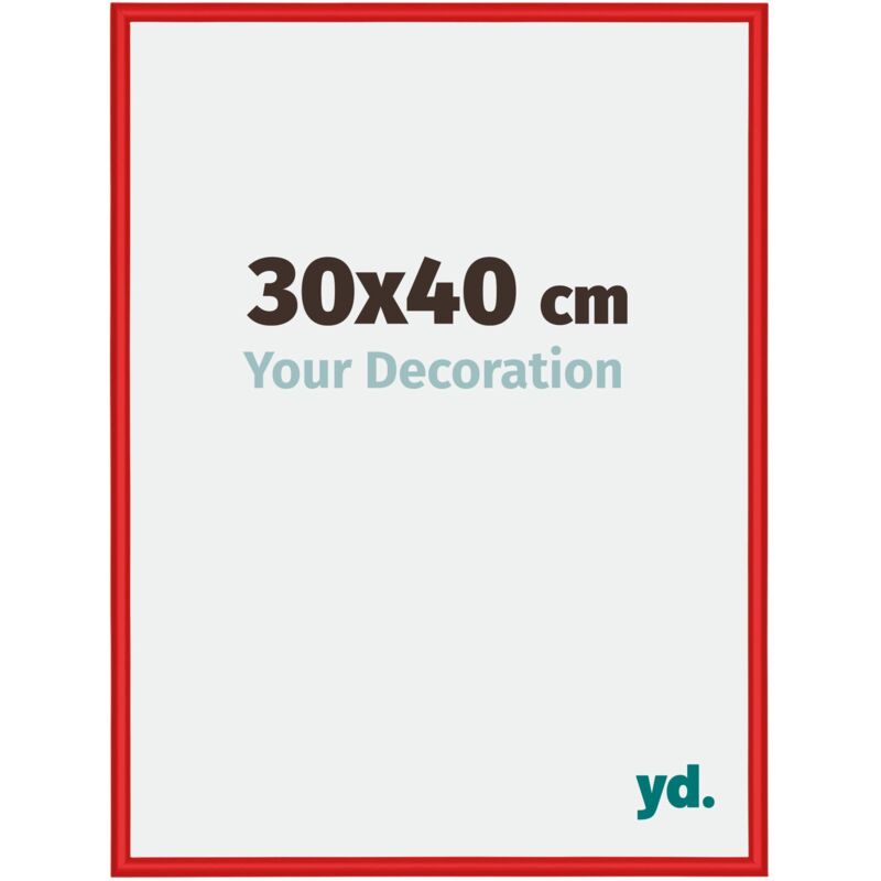 Your Decoration - 30x40 cm - Cadres Photos en Aluminium Avec Verre acrylique - Anti-Reflet - Excellente Qualité - Ferrari Rouge - Cadre Decoration