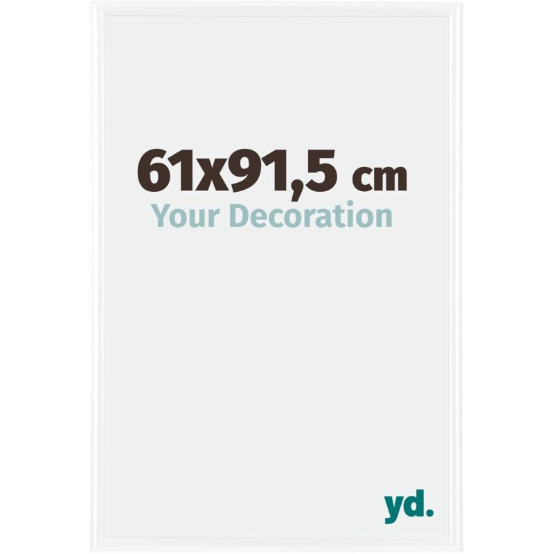 Your Decoration - 61x91.5 cm - Cadres Photos en Plastique Avec Verre acrylique - Anti-Reflet - Excellente Qualité - Blanc Brillant - Cadre Decoration