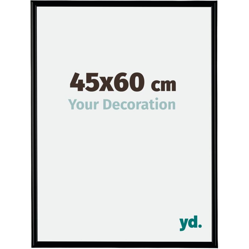 Yd. - Your Decoration - 45x60 cm - Cadres Photos en Plastique Avec Verre acrylique - Anti-Reflet - Excellente Qualité - Noir Mat - Cadre Decoration