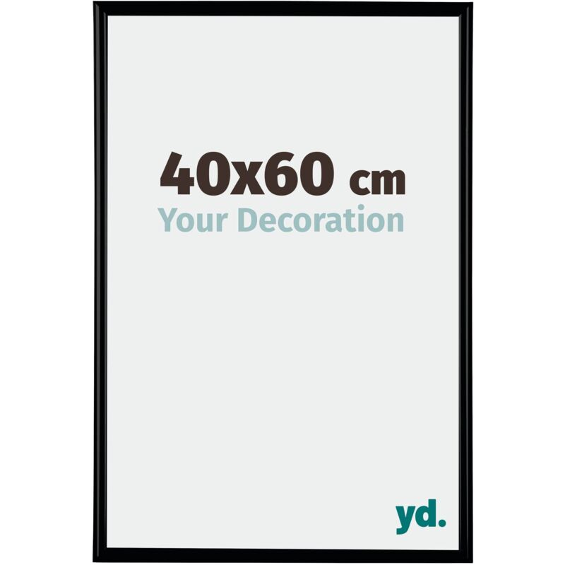 Yd. - Your Decoration - 40x60 cm - Cadres Photos en Plastique Avec Verre acrylique - Anti-Reflet - Excellente Qualité - Noir Mat - Cadre Decoration