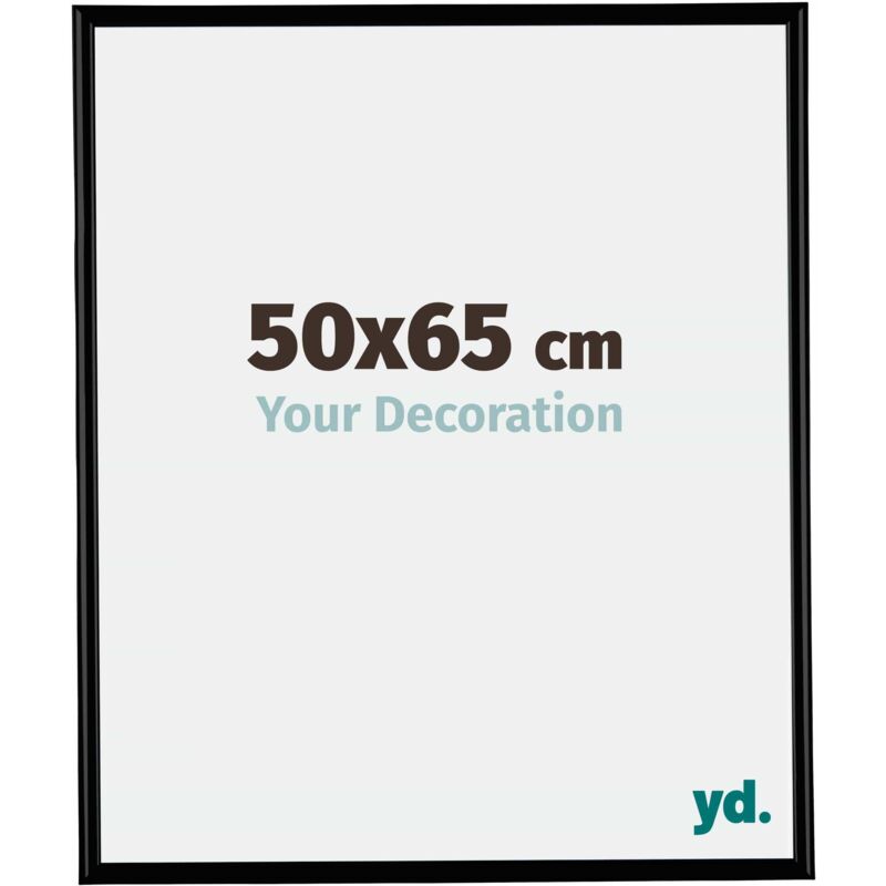 Your Decoration - 50x65 cm - Cadres Photos en Plastique Avec Verre acrylique - Anti-Reflet - Excellente Qualité - Noir Mat - Cadre Decoration Murale