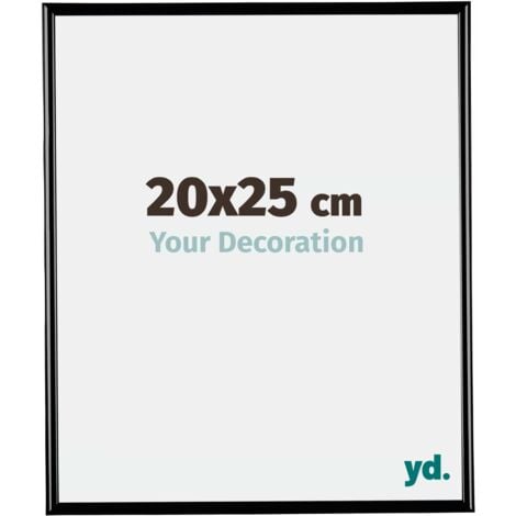 Your Decoration - 20x25 cm - Cadres Photos en Plastique Avec Verre acrylique - Anti-Reflet - Excellente Qualité - Noir Brillant - Cadre Decoration Murale - Bordeaux.