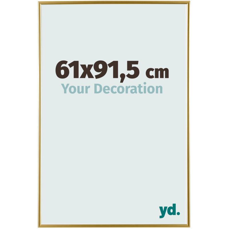 Your Decoration - 61x91.5 cm - Cadre Photo en Plastique Avec Verre acrylique - Anti-Reflet - Excellente Qualité - Or - Cadre Decoration Murale - Evry.