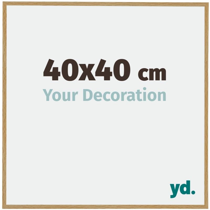 Your Decoration - 40x40 cm - Cadre Photo en Plastique Avec Verre acrylique - Anti-Reflet - Excellente Qualité - Hêtre Clair - Cadre Decoration Murale