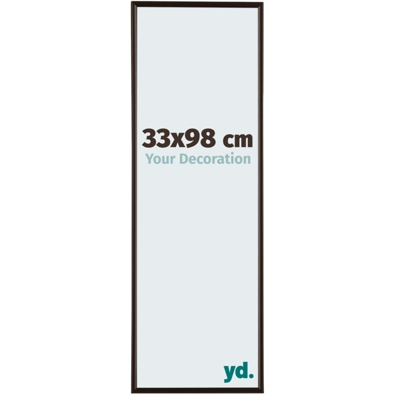 Yd. - Your Decoration - 33x98 cm - Cadre Photo en Plastique Avec Verre acrylique - Anti-Reflet - Excellente Qualité - Anthracite - Cadre Decoration