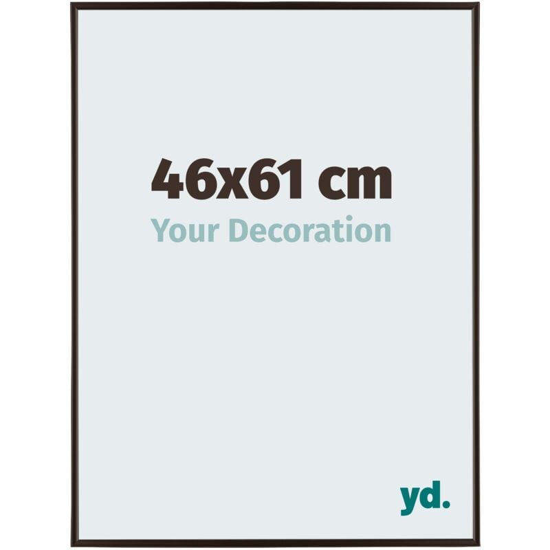 Yd. - Your Decoration - 46x61 cm - Cadre Photo en Plastique Avec Verre acrylique - Anti-Reflet - Excellente Qualité - Anthracite - Cadre Decoration