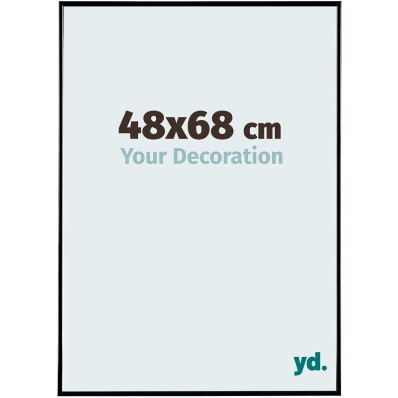 Your Decoration - 48x68 cm - Cadre Photo en Plastique Avec Verre acrylique - Anti-Reflet - Excellente Qualité - Noir Brillant - Cadre Decoration