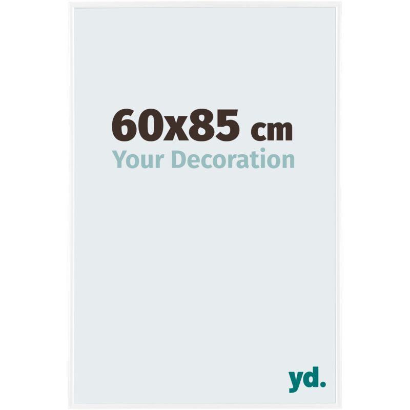 Your Decoration - 60x85 cm - Cadre Photo en Plastique Avec Verre acrylique - Anti-Reflet - Excellente Qualité - Blanc Brillant - Cadre Decoration