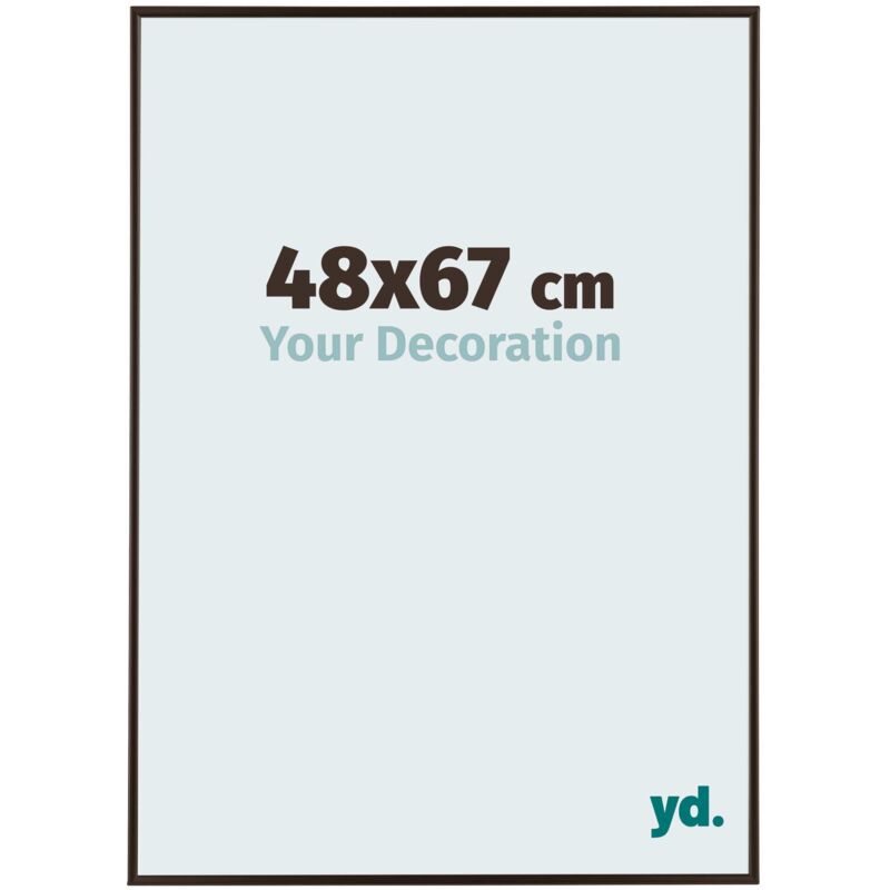 Yd. - Your Decoration - 48x67 cm - Cadre Photo en Plastique Avec Verre acrylique - Anti-Reflet - Excellente Qualité - Anthracite - Cadre Decoration