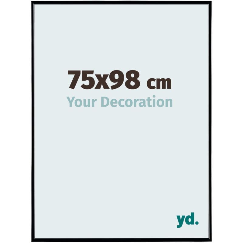 Your Decoration - 75x98 cm - Cadre Photo en Plastique Avec Verre acrylique - Anti-Reflet - Excellente Qualité - Noir Brillant - Cadre Decoration