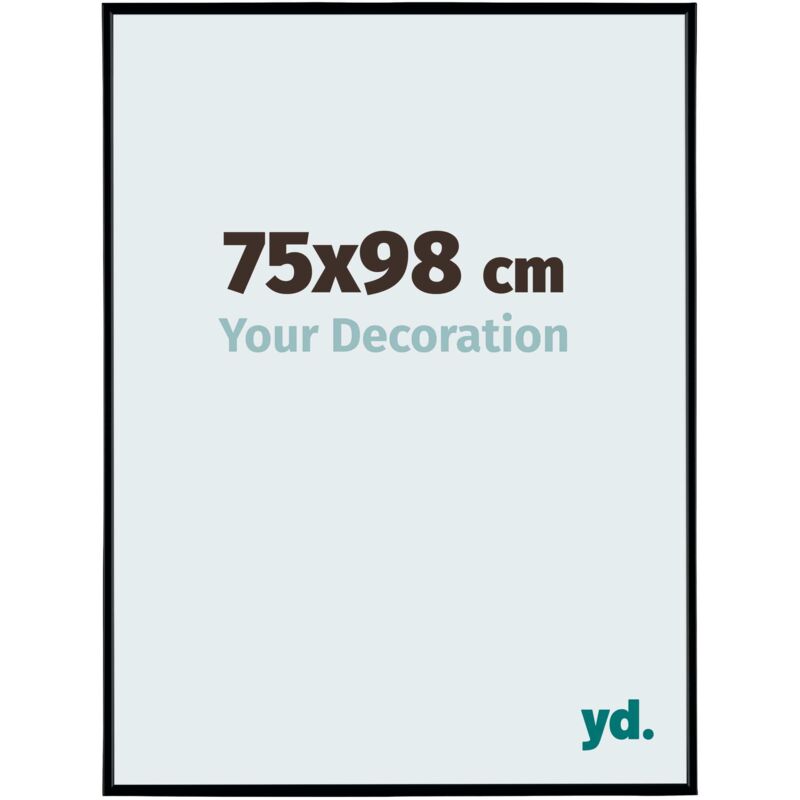 Your Decoration - 75x98 cm - Cadre Photo en Plastique Avec Verre acrylique - Anti-Reflet - Excellente Qualité - Noir Mat - Cadre Decoration Murale