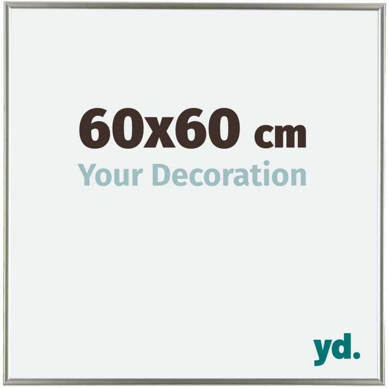 Yd. - Your Decoration - 60x60 cm - Cadre Photo en Plastique Avec Verre acrylique - Anti-Reflet - Excellente Qualité - Champagne - Cadre Decoration