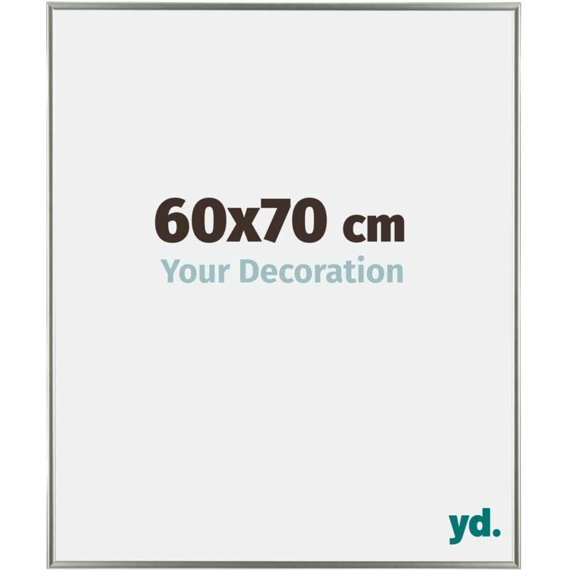 Yd. - Your Decoration - 60x70 cm - Cadre Photo en Plastique Avec Verre acrylique - Anti-Reflet - Excellente Qualité - Champagne - Cadre Decoration