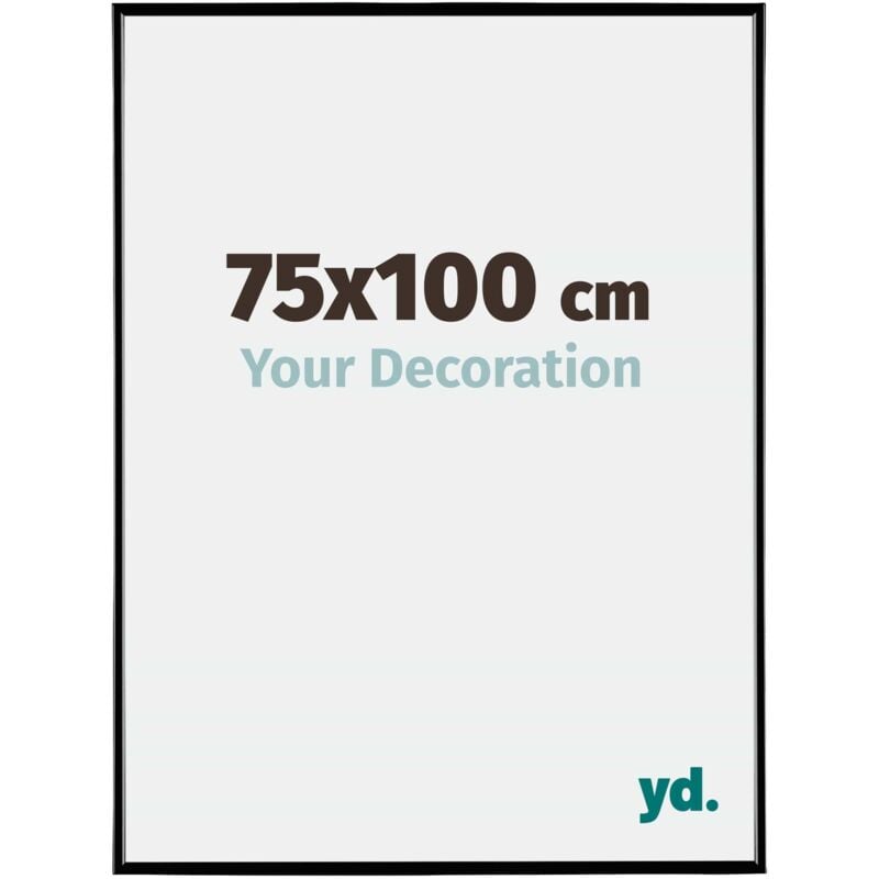 Your Decoration - 75x100 cm - Cadre Photo en Plastique Avec Verre acrylique - Anti-Reflet - Excellente Qualité - Noir Brillant - Cadre Decoration
